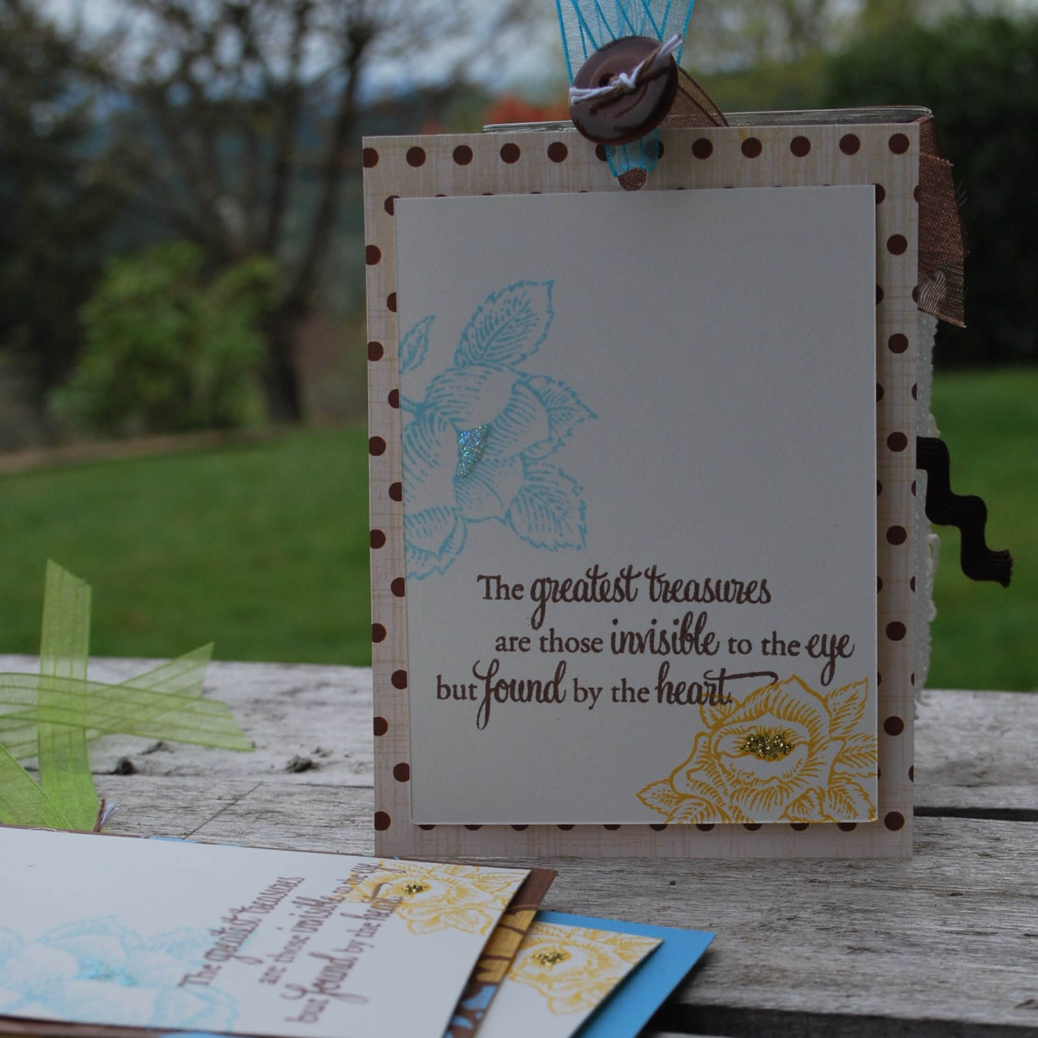 The greatest treasures are those invisible to the eye but found by the heart...Set of 5  tags