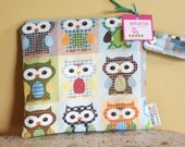 The Owl ICKY Bag petite - WETBAG - wet bag waterproof gym sports cloth diaper pouch zipper snap handle baby gift gear