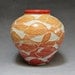 Gold and Coral Fish... Medium Round Vase... In Stock