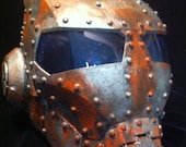 Steampunk Ironman helmet  rusted metal Life Size Cosplay avengers Marvel