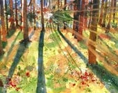 Forest Landscape Nature Zen Art Print  Forest Landscape Karin's Forest