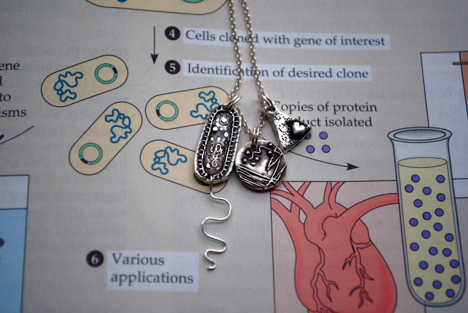 Microbiology Charm Necklace