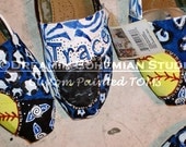 Panther Softball Team Spirit Painted TOMS custom team and colors bling too TOMS included