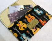 Guitar mini wallet card pouch Rockstar black