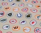 NFL full flat bed sheet upcycled fabric supply pottery barn teen
