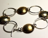 IMJ Elegance Sterling Silver and Brass Bracelet 8 Inch