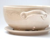 Berry Bowl - Fruit Strainer - Linen - Medium - Stitch