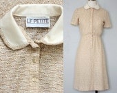 70s XS/S Nude Button Up DRESS