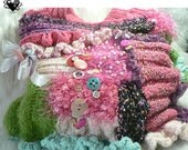 Pink Candy Bomb Knitted Tote Bag