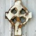Distressed Celtic Cross, Salvaged Wood Art, Irish Decor