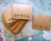 Kraft earring cards, set of 30 2 x 2.5 inch