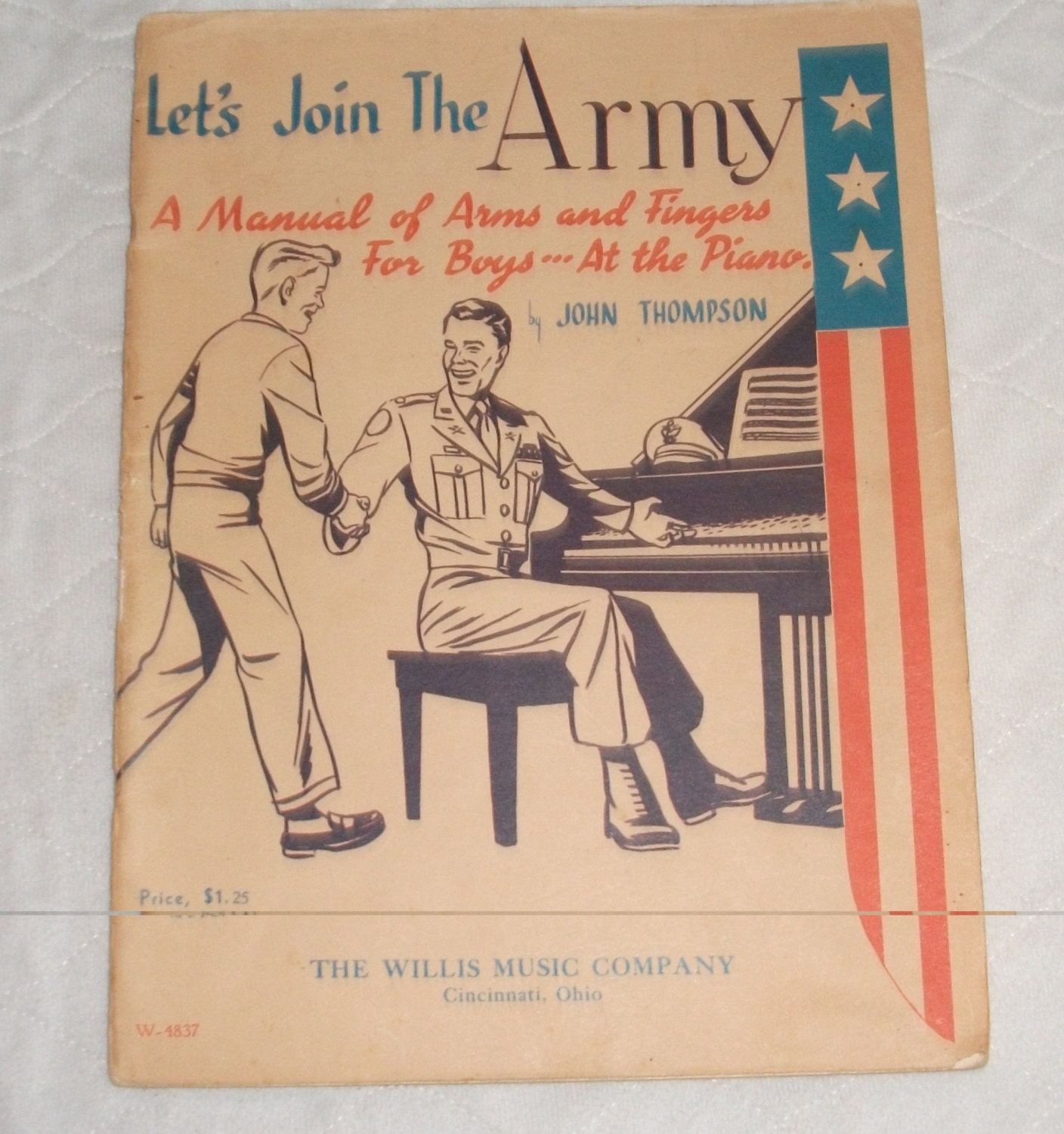 Vintage Piano Book Lets Join the Army 1929 The Willis Music Company