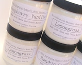 Organic Lemongrass Body Butter Shea Cocoa Facial Care All Natural 4 Ounce