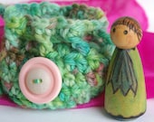 Playsilk and Peg Doll in a Wearable Pouch: Natural Toy Play Set