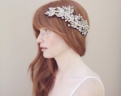 Crystal wedding headpiece, hair wrap, headband - Antique crystal headwrap - Style 330