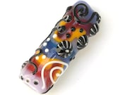 SALE: Wacky Fun Tube-Shaped Focal - Handmade Lampwork Bead (1)