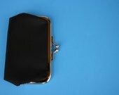 VINTAGE black fabric Coin Purse