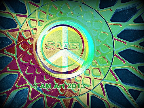SAAB Griffin Wheels Automobile Art 8x10