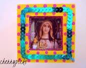 Virgin Mary - Holy Mother - Nicho / Retablo /Rosary / Jewelry / Prayer / Trinket Box