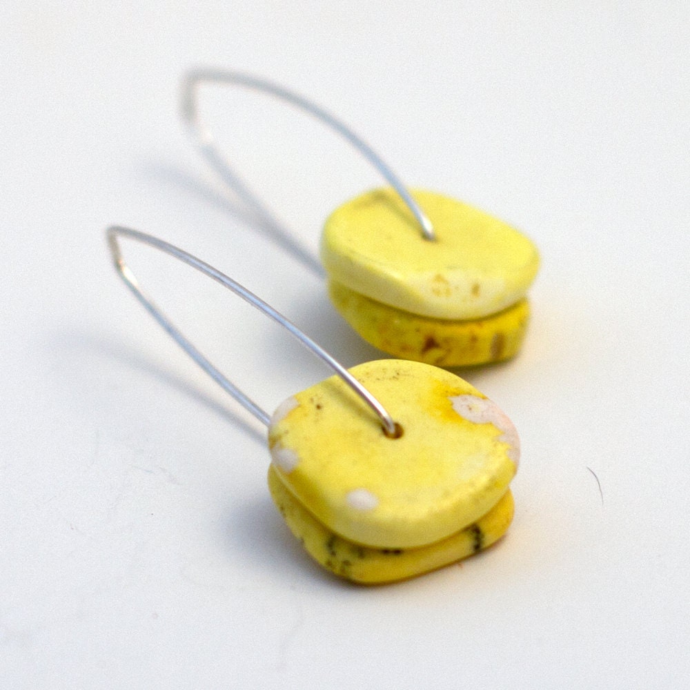 yellow howlite on silver - kristapeel