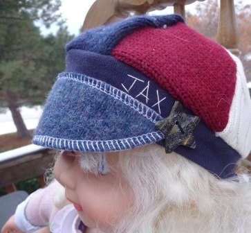 Child Jax Hat in red,white and blue for ages 2-4 years