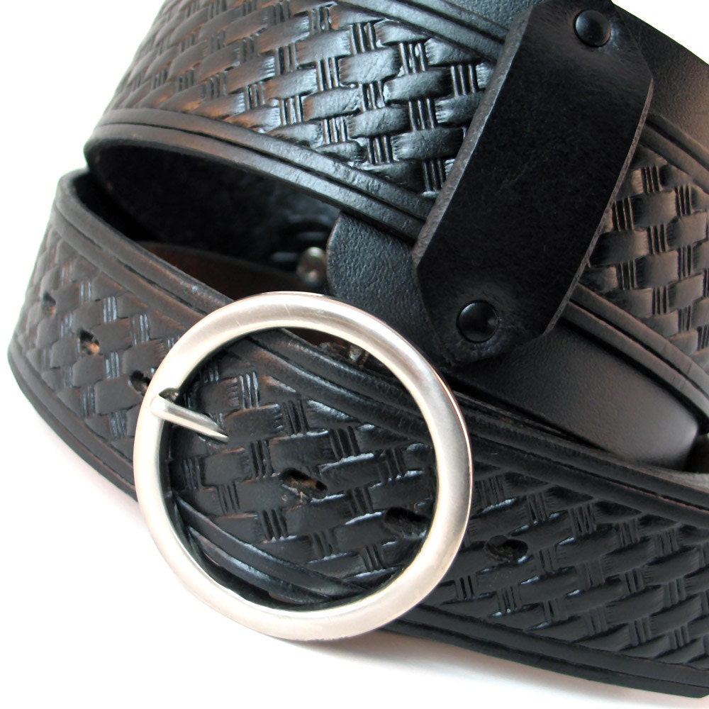 Black Leather Guitar Strap with Comfort Pad, EcoFriendly, Reclaimed Leather, Unique, OOAK