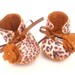 Pink Cheetah Animal Print Baby Booties Baby Girl Shoes Soft Baby First Shoes