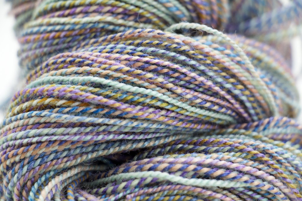 Handspun Yarn - Polwarth Wool, Bluefaced Leicester Wool and Tussah Silk