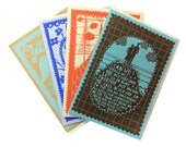 Rob Ryan Screen Printed Pack of 4 Cards