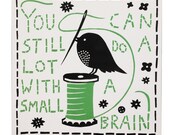 Small Brain Ceramic Tile Black/Green)