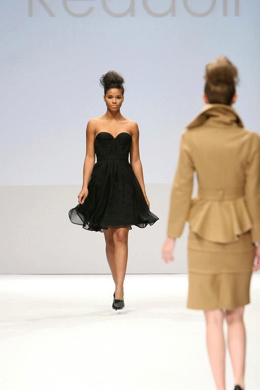 Silk Mila Hand Gathered Bustier Tea Length Dress