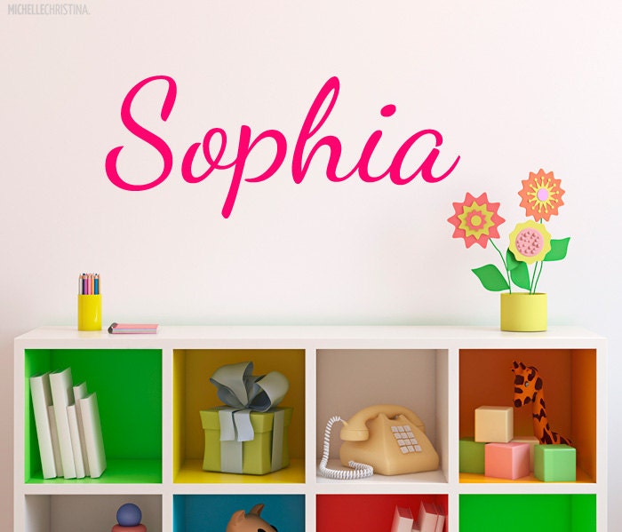 Child's Name Wall Decal - Fancy Script Wall Decal - Personalized Wall Decal - Name Wall Decal - Kid Name Decal - Baby Name Decal - ND1