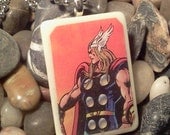 Orange Thor Recycled Comic Pendant