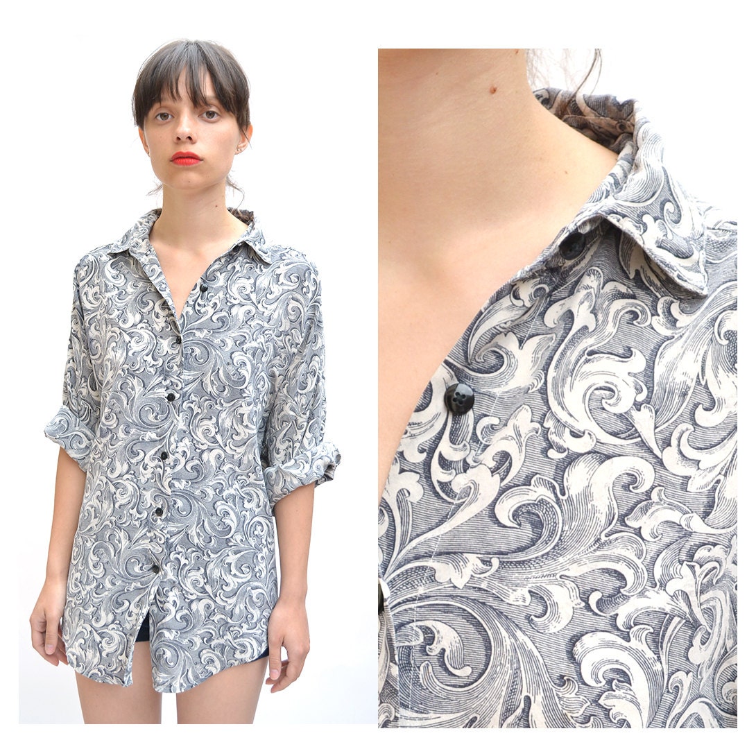 vintage ORNATE silk top