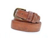 vintage brown leather Coach belt L