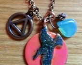 Recovery in Flight Design AA Necklace Recovery 12 Step Alcoholics Anonymous FrEe sHiP