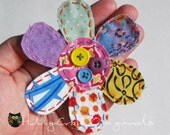 Fabric Flower Applique, Scrapbooking Embellishment, Flower Appliques, Scrapbook Flowers, Flower embellishments, Fabric Flowers