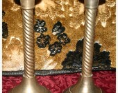 ON SALE Vintage Gothic Silverplated Taper Candle Holders