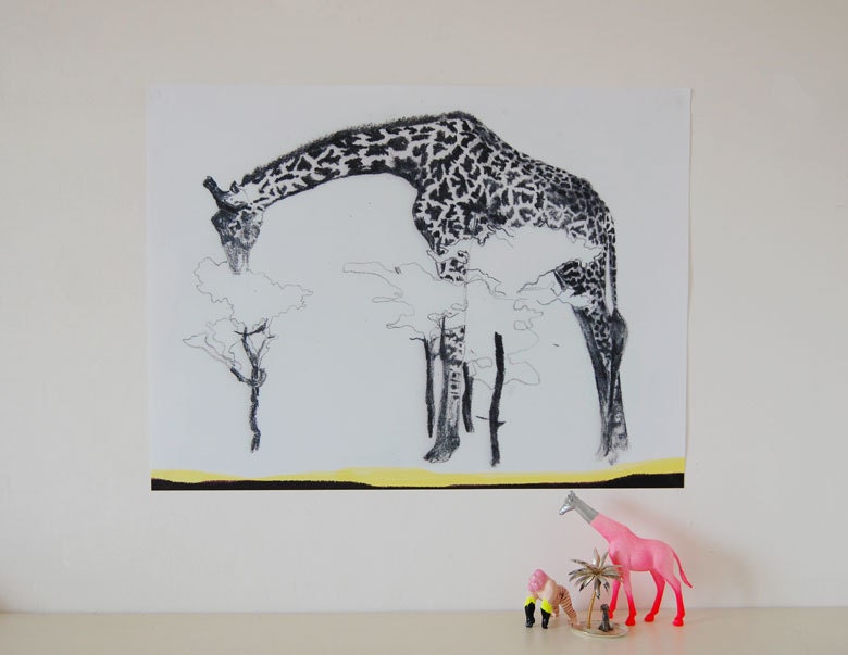 CHARITY / giraffe poster/archival print