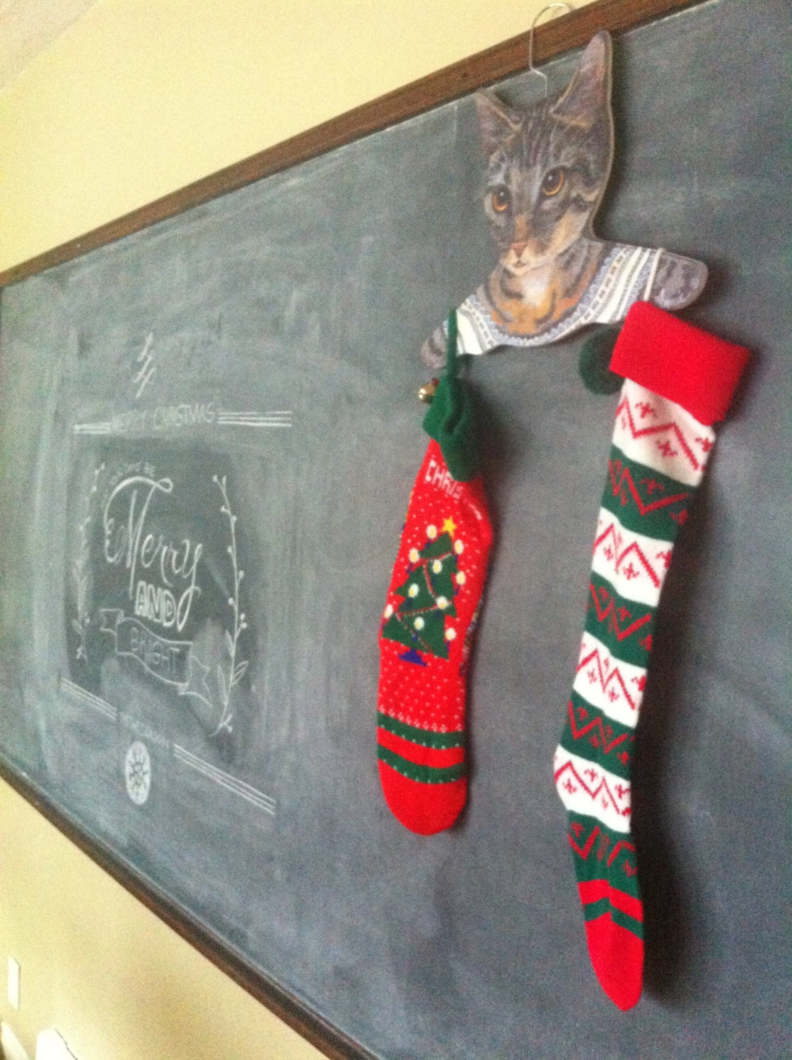 2 Vintage Christmas Stockings
