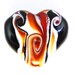 Blueberry Hill Beads-Handmade - Lampwork Bead- Artisan Focal Bead- - Abstract Heart - SRA
