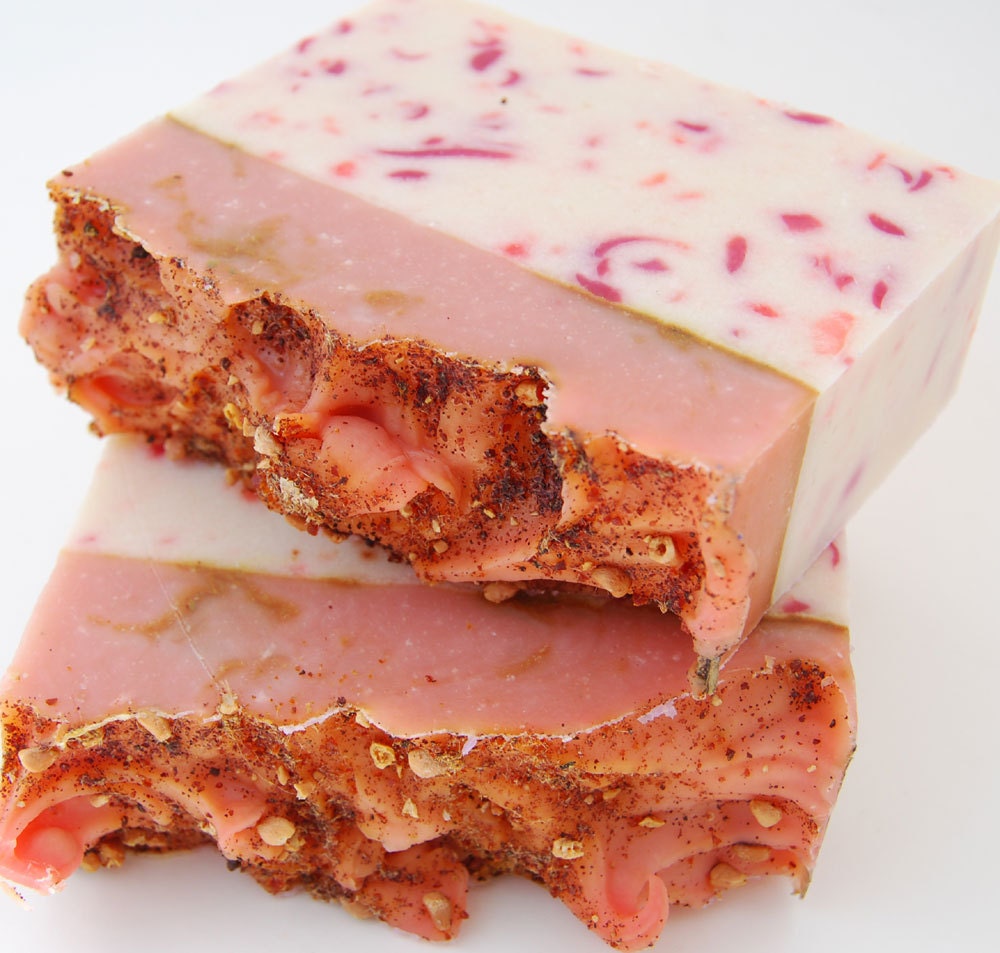 Pink Magnolia Handmade Soap - JUMBO SIZED Vegan Bars made with pure coconut milk - from Arcadia Aromatics