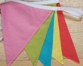 10% OFF Sale, Solid Fabric Flag Banner, Bunting Party Decoration, Photo Prop. Ready to Ship.