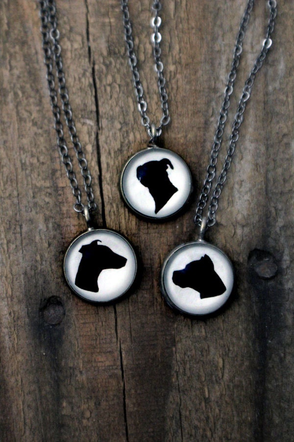 Custom Dog Breed Necklace - Bronze or Antique Silver Cameo Pendant - Customized Dog Breed Necklace  - Gift for Pet Lover, Dog Owner