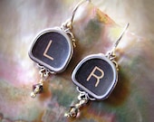 PROPER PLACEMENT - Antique Typewriter Key Earrings