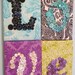 LOVE Button Wall Art -- 10"x14" -- You Choose Fabrics and Colors