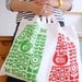 Screen Printed Scandinavian Chicken Shopper Bag by Jane Foster Cotton Fabric