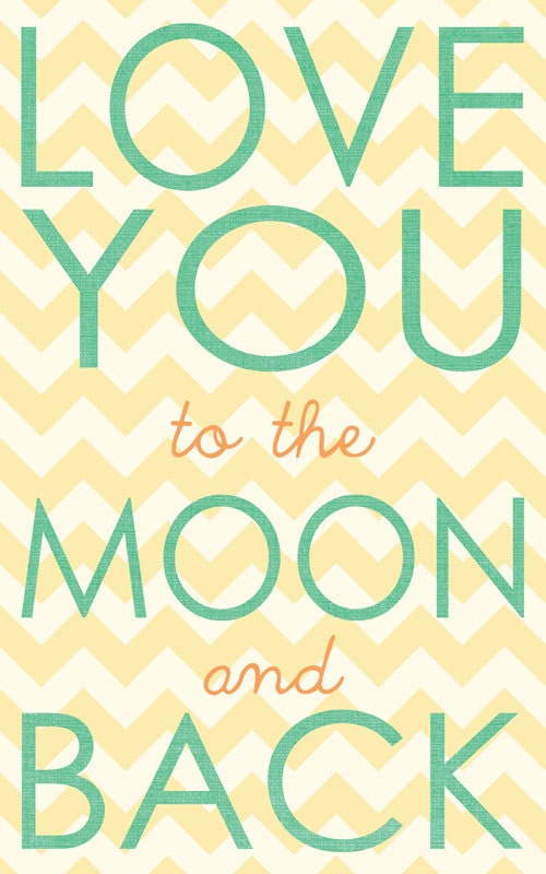 Nursery Print, Love you to the moon, Nursery Home Decor, Nursery Art, art print on wood by Jennifer McCully