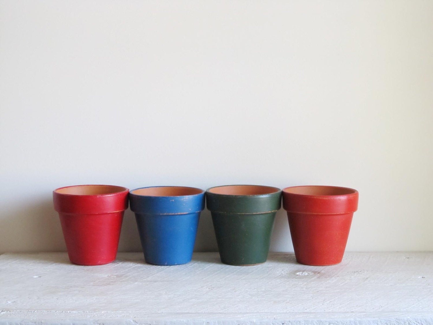 Hand Painted Clay Flower Pots