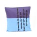 SALE Color Block and Lace Pillow Cover in Blues